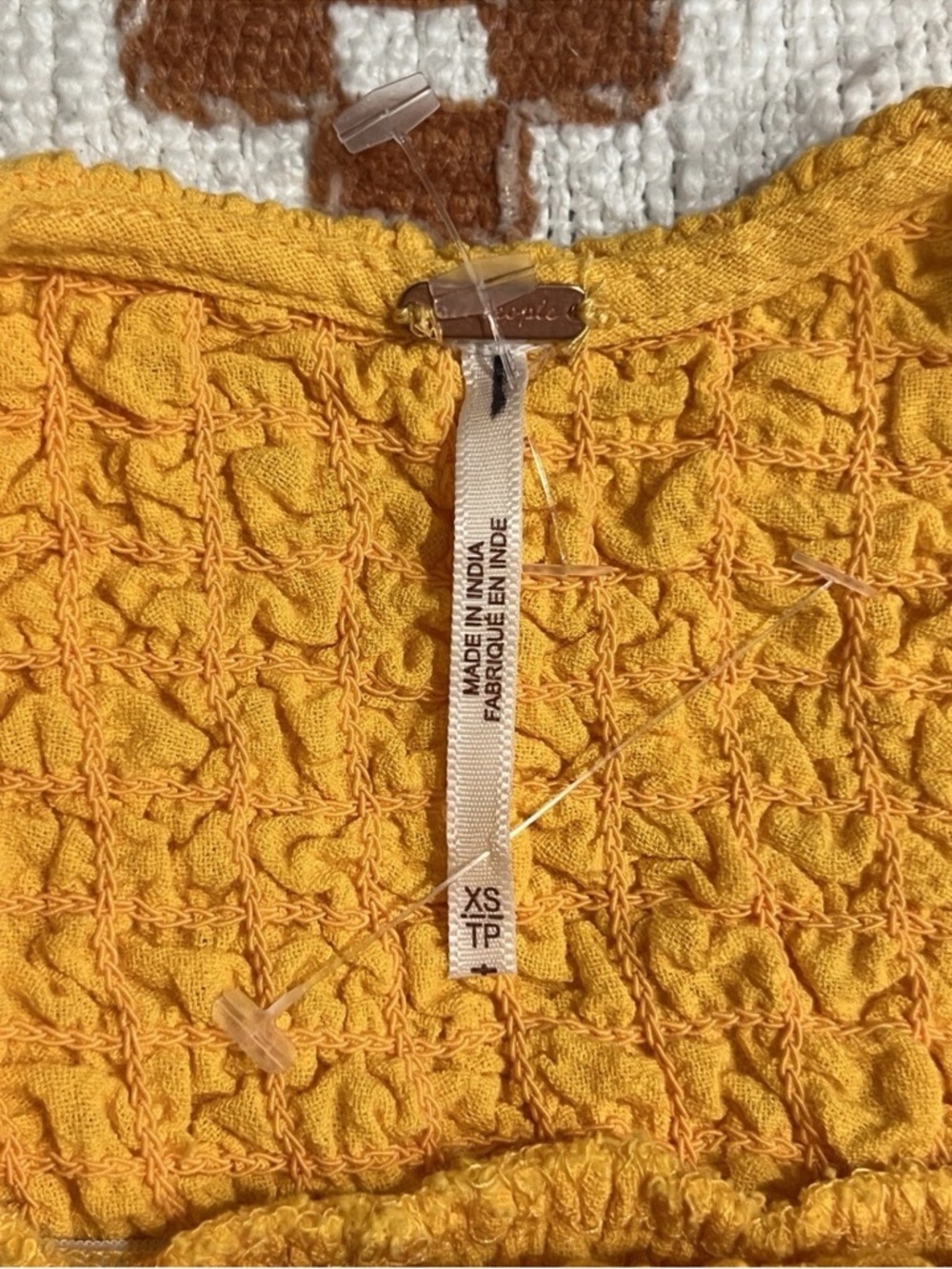 NWOT Free People Juliette Romper XS Cantaloupe Orange/Yellow - Picture 13 of 16